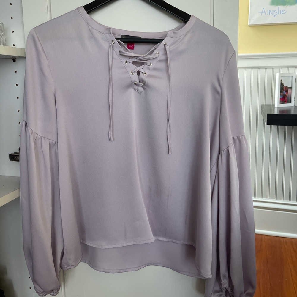 Lavender silk blouse
